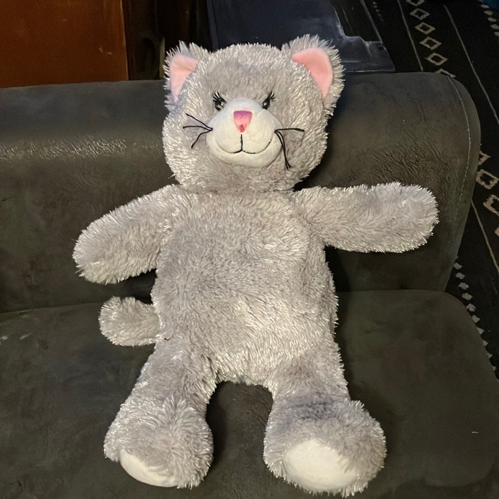 Build-A-Bear Gray Cat Plush Toy